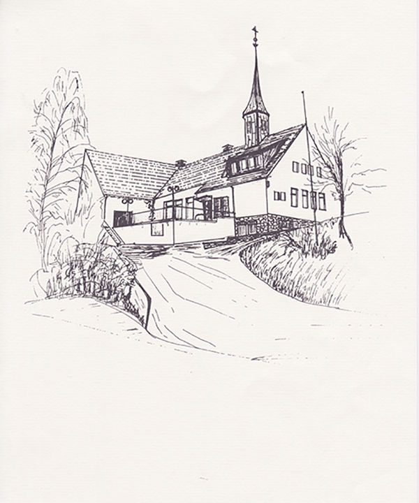 Skizze der Kirche
